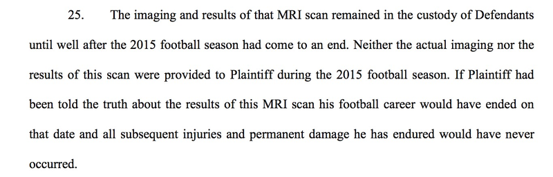 Illustration for article titled Ex-Notre Dame Football Player Says School Hid MRI Results From Him, Which Led To A Chronic Spinal Injury